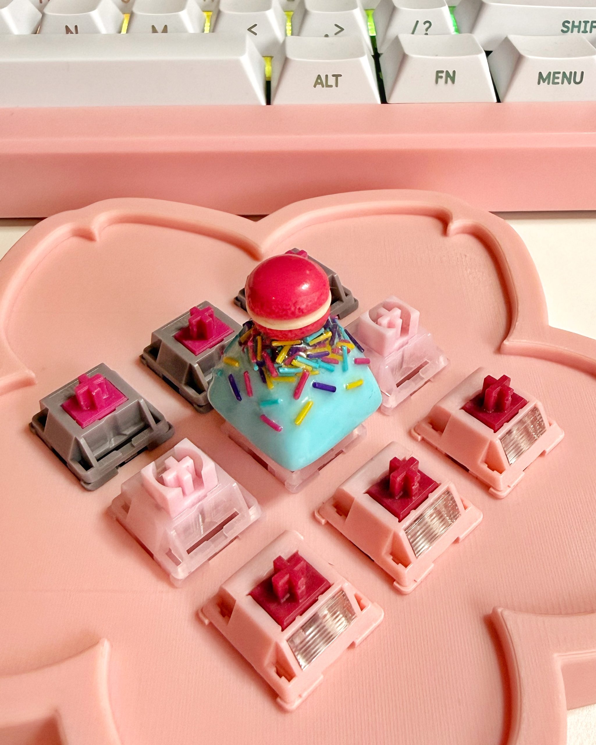 Macaron and Sprinkles Artisan Keycap - Image 3